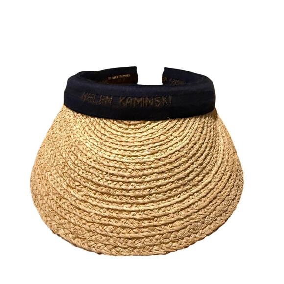 Helen Kaminski Straw Visor with Black Headband main image 5
